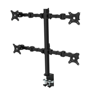 Buy Rapidline Revolve Quad Monitor Arm FREE SHIPPING RMA4 BL Perfect to use with our range of Standing Desks! Liberate your worktop space and improve posture with a Revolve pole-mounted quad monitor arm. With 360 degrees horizontal adjustment and cable management within the pole, and backed by a 3-year warranty. Black