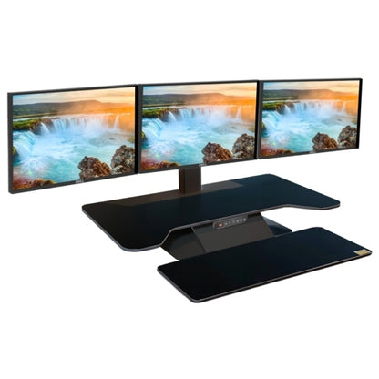 Buy Standesk Pro Memory Desk Converter workstation/desktop risers with FREE SHIPPING black triple monitor bracket